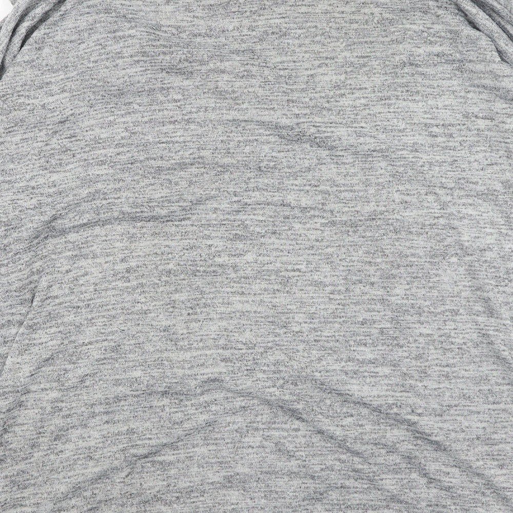 Brand and care label for Papaya women’s grey cotton pullover sweatshirt, size UK 10