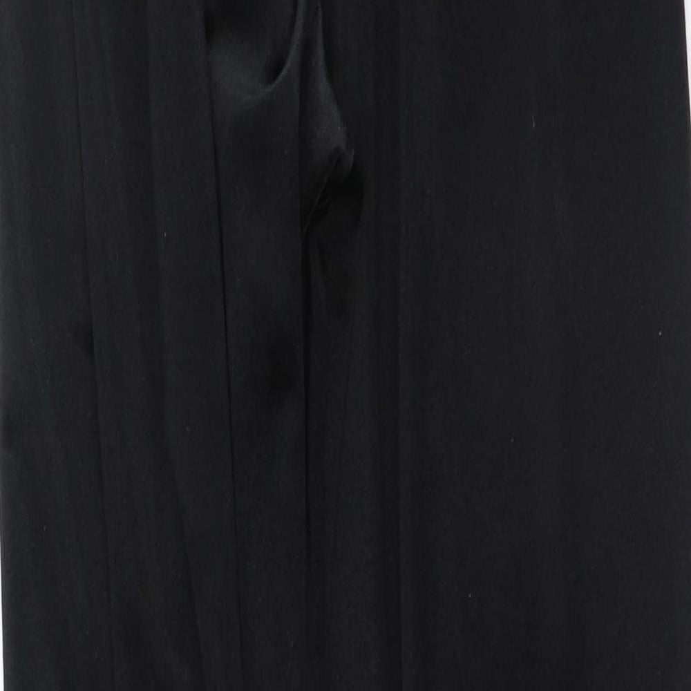 Womens UK Size 14 Classic Regular Fit Black Trousers