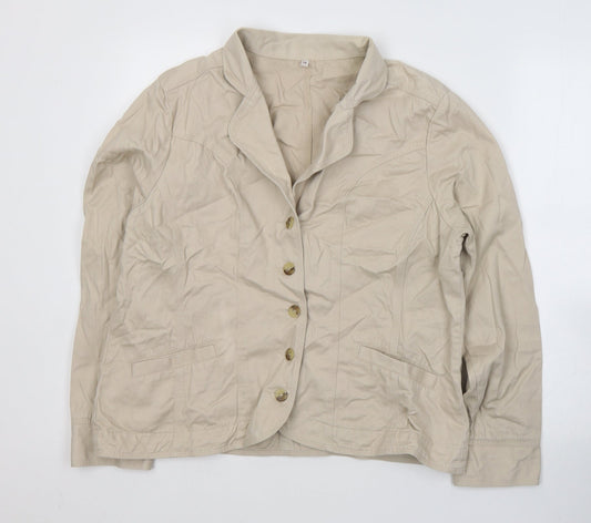 Womens UK Size 14 EWM Beige Trench Coat
