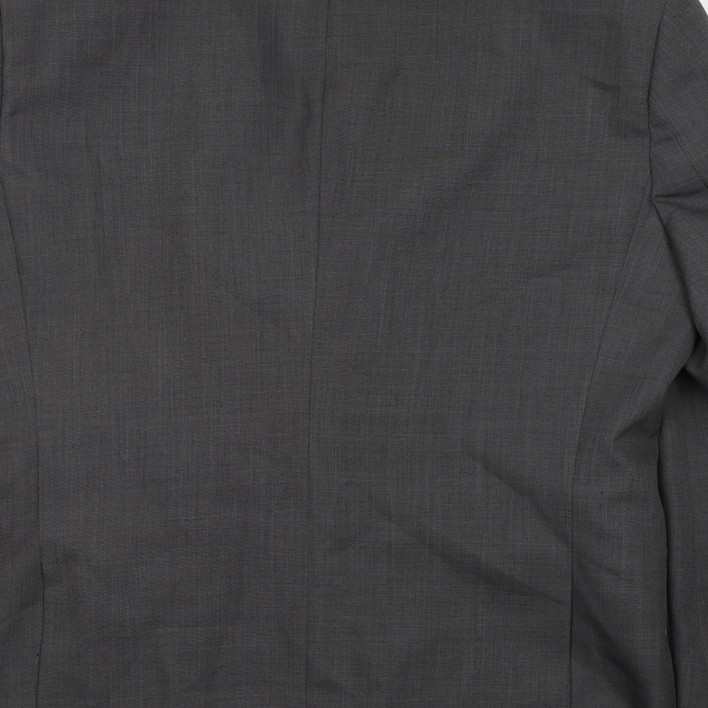 Mens UK Size L Greenwoods Regular Grey Suit Jacket
