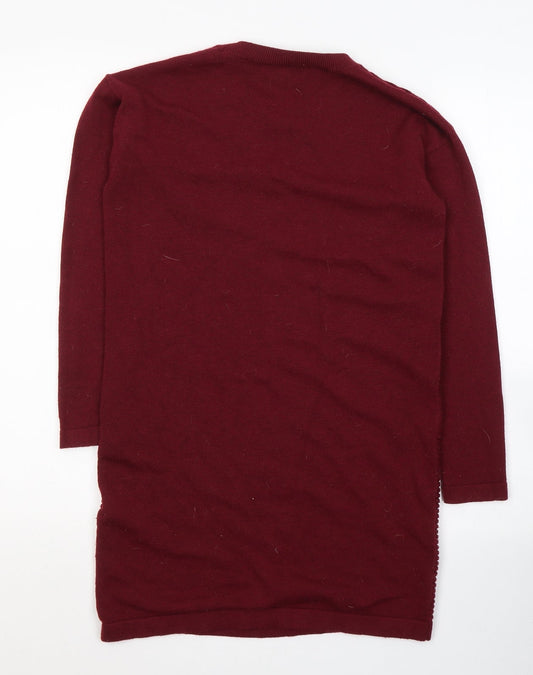 Womens UK Size 4 ASOS Red Tunic Jumper