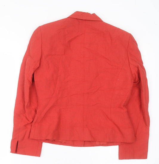 Principles Womens Red Jacket Blazer Size 10 Button