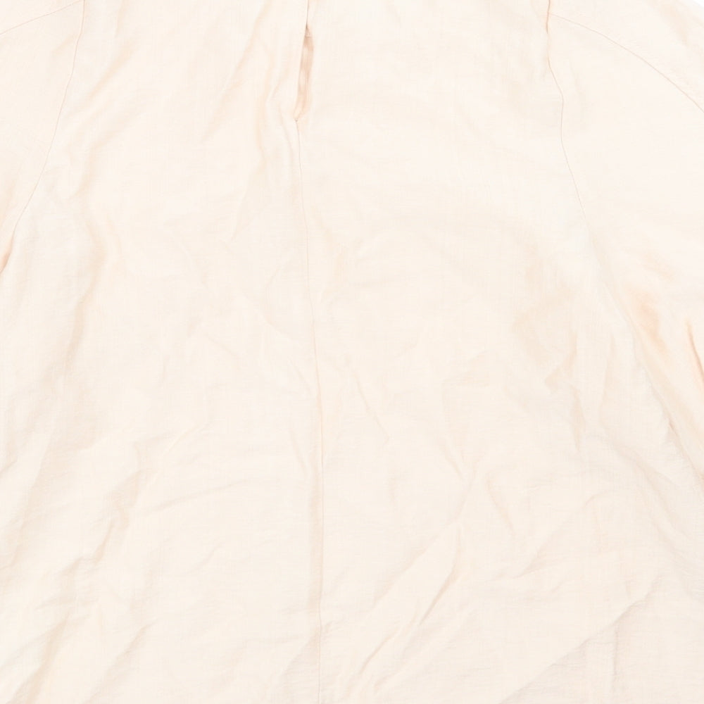 Primark Womens Beige Viscose Basic T-Shirt Size 8 Crew Neck