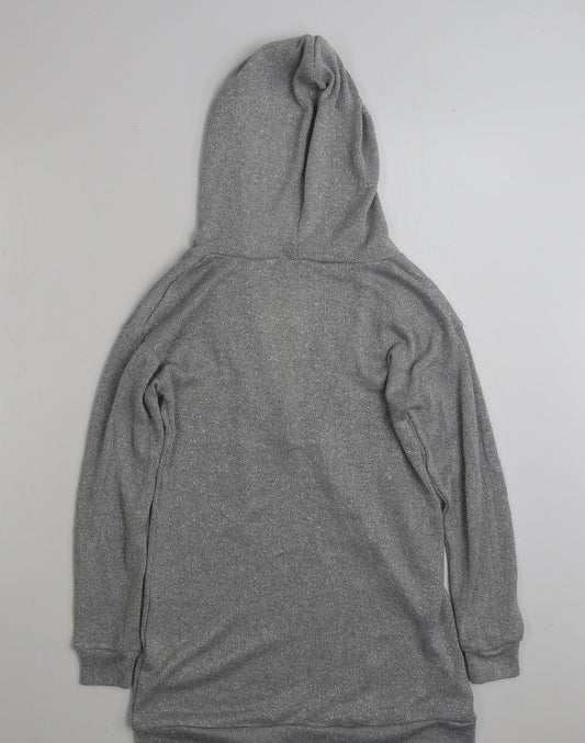 H&M Womens Silver Polyester Pullover Hoodie Size XS Pullover