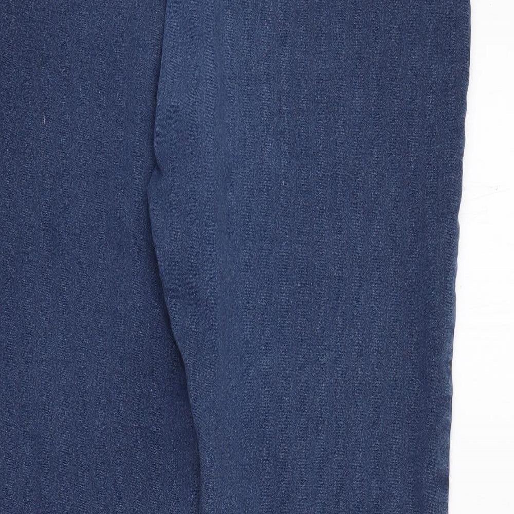 Saviour Womens Blue Cotton Skinny Jeans Size 14 L24 in Regular Zip