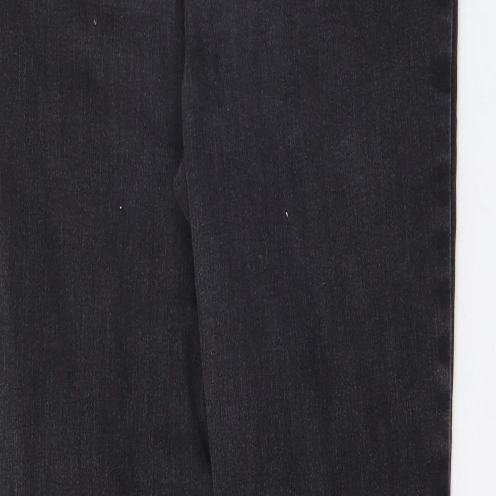 Gallery Womens Black Cotton Skinny Jeans Size 12 L28 in Regular Button