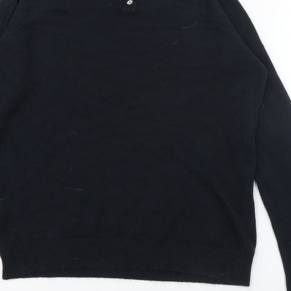 Primark Womens Blue Round Neck Acrylic Pullover Jumper Size 10