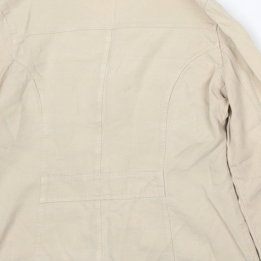 Classics Womens Beige Jacket Size 14 Button