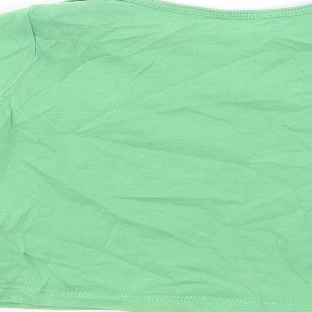 Cherokee Baby Green Cotton Basic T-Shirt Size 3-6 Months Crew Neck Pullover