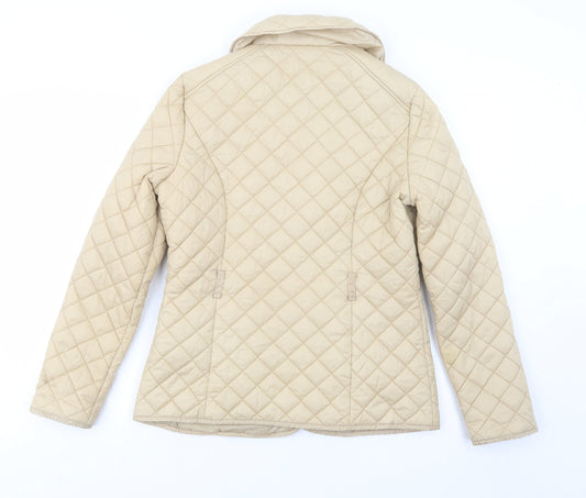Vintage Boutique Womens Beige Quilted Jacket Size 12 Snap