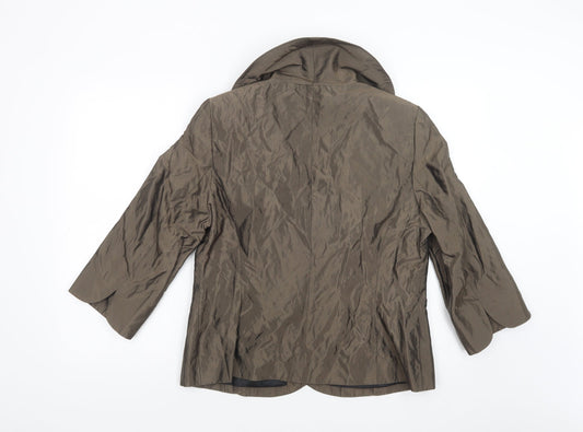 Back view of Alex & Co. women’s brown jacket blazer, size UK 16, tie