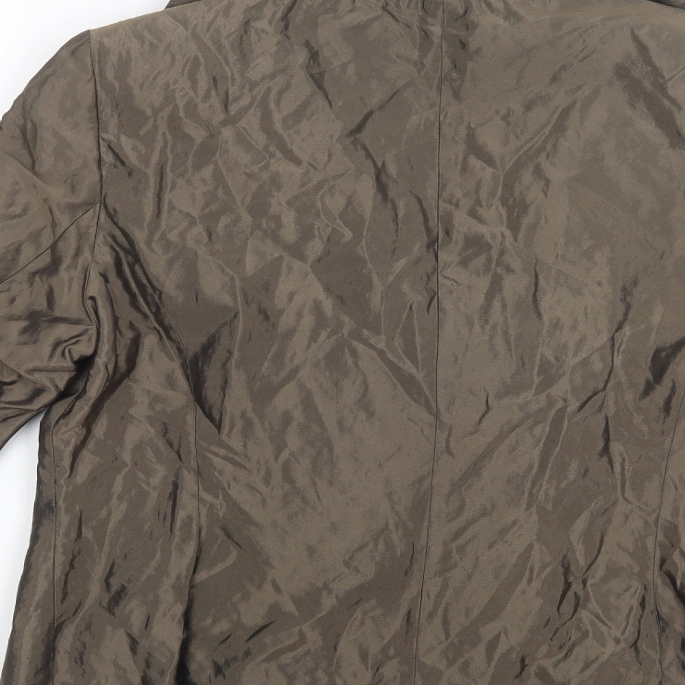 Brand and care label for Alex & Co. women’s brown jacket blazer, size UK 16, tie