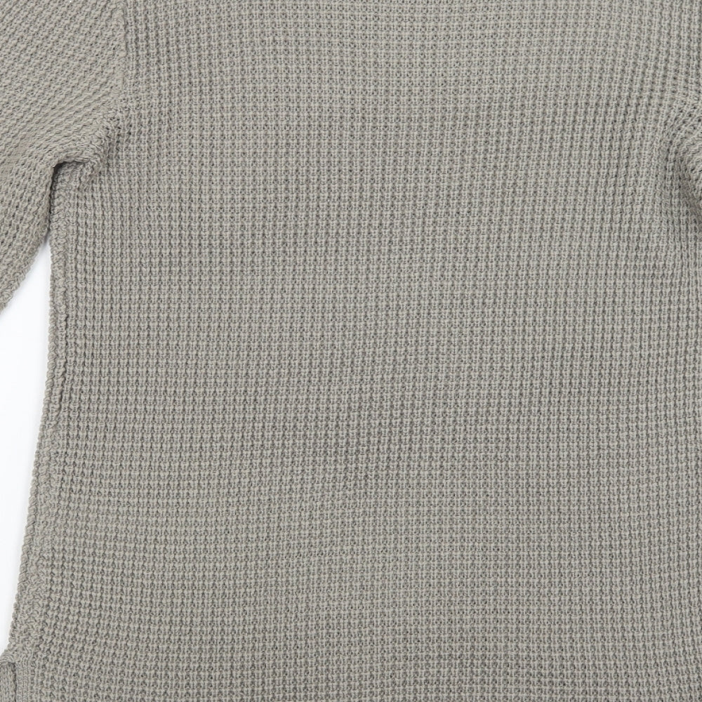Womens UK Size M H&M Green Tunic Jumper