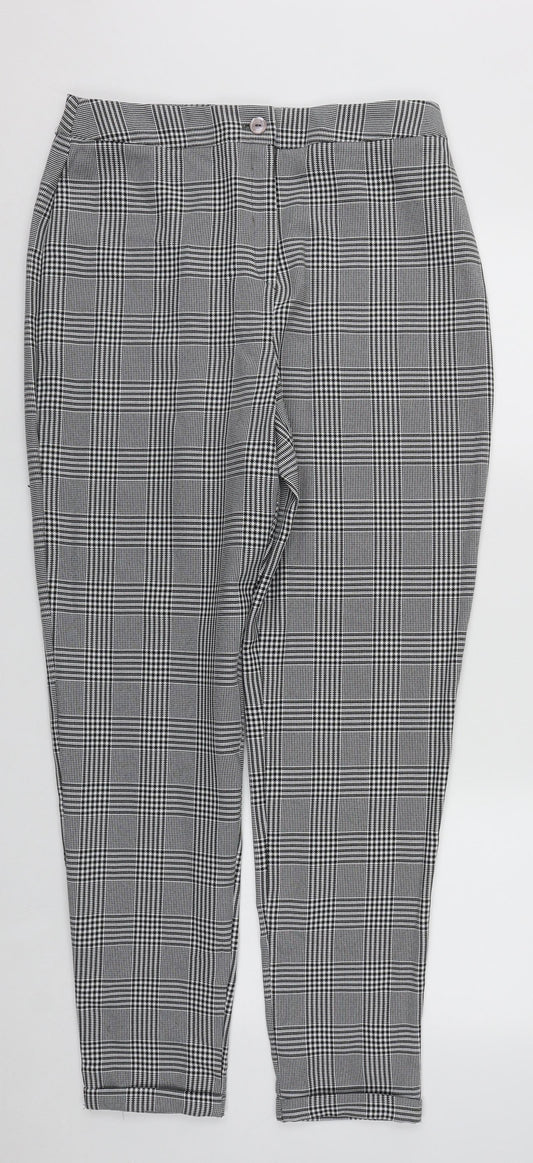 Womens UK Size 12 Boohoo Regular Fit Multicoloured Trousers