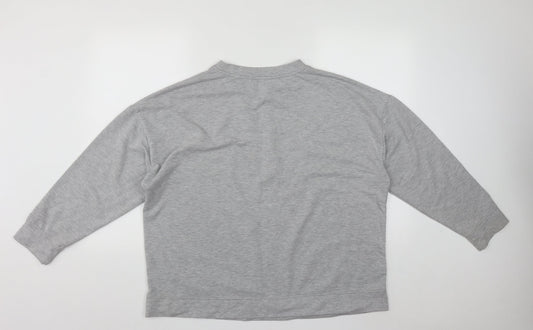 Nutmeg Womens Grey Round Neck  Polyester Pullover Jumper Size 18