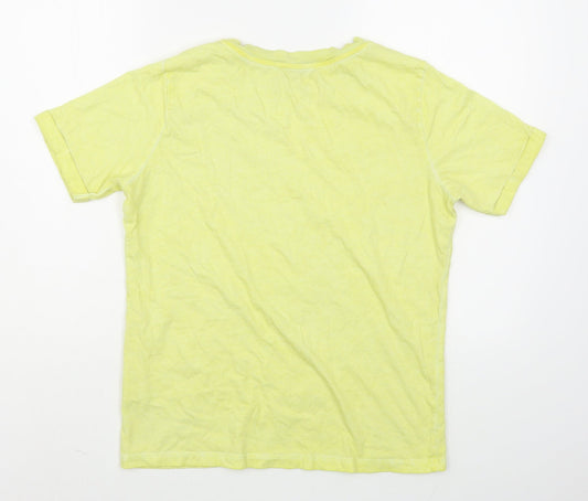 Womens UK Size S Oasis Yellow Basic T-Shirt