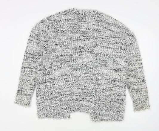 Primark Womens Grey V-Neck Polyester Cardigan Jumper Size S