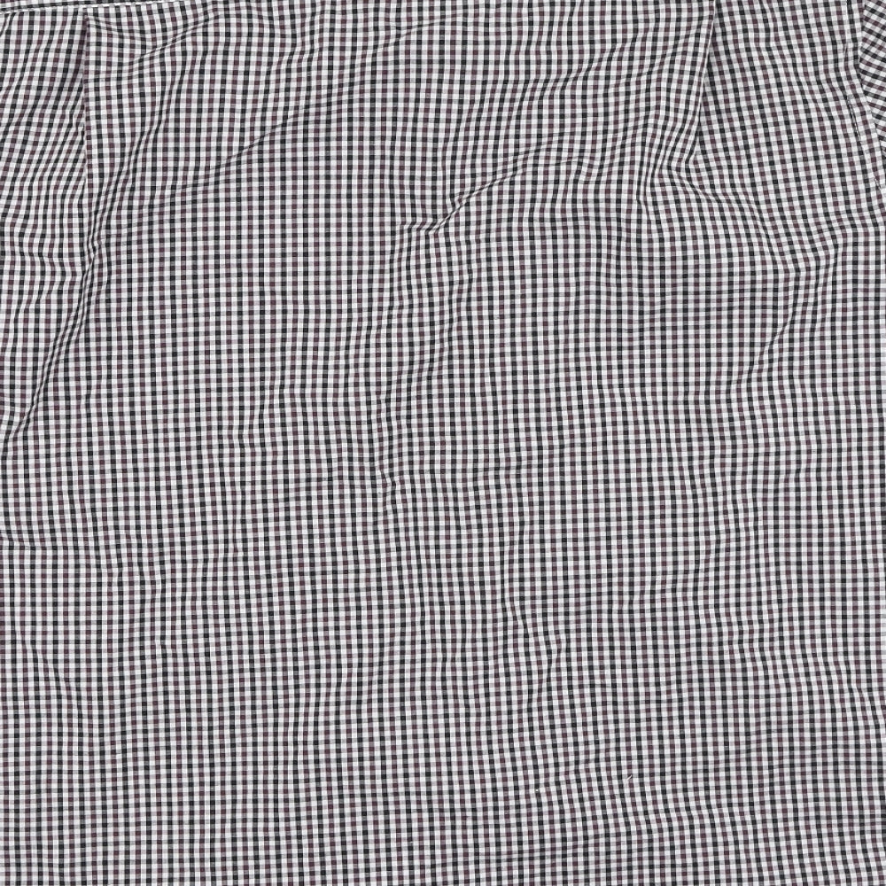 Cedar Wood State Mens Multicoloured Plaid Polyester Polo Size 2XL Collared