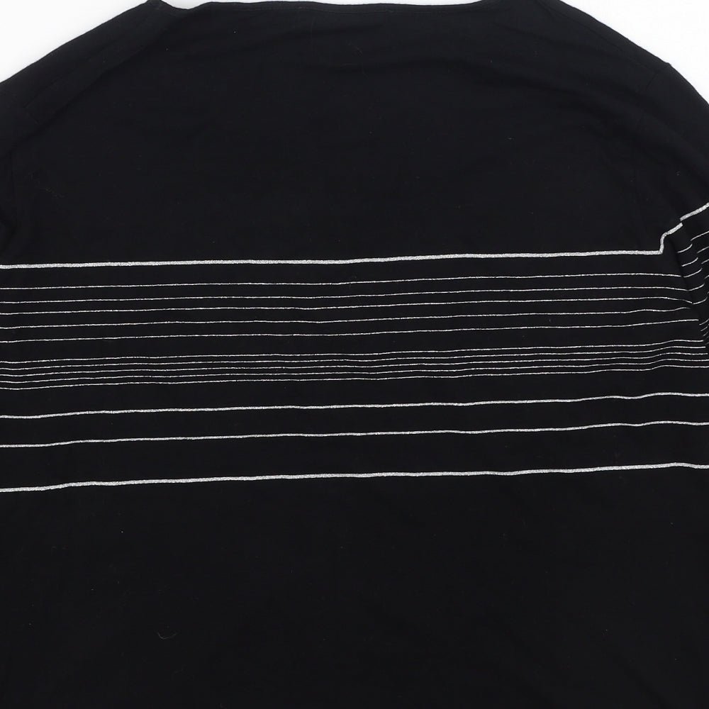 Womens UK Size 42 Bianca Black Basic T-Shirt