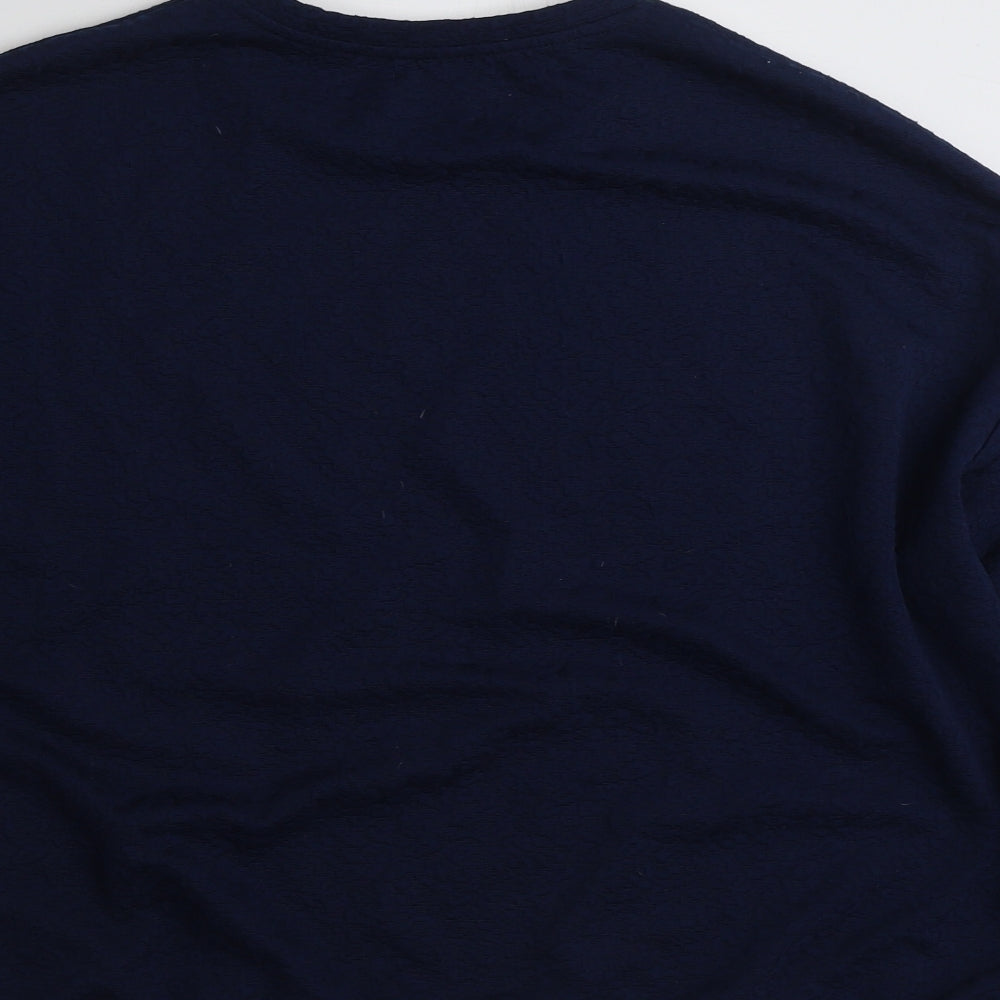 Papaya Womens Blue Polyester Pullover Sweatshirt Size M Pullover - Tie