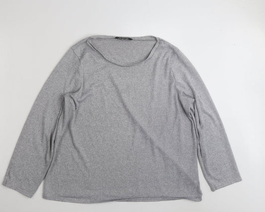 Additional front view of Bonmarché women’s grey polyester pullover sweatshirt, size UK 20, pullover