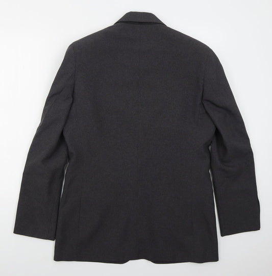 F&F Mens Grey  Polyester Jacket Suit Jacket Size 38