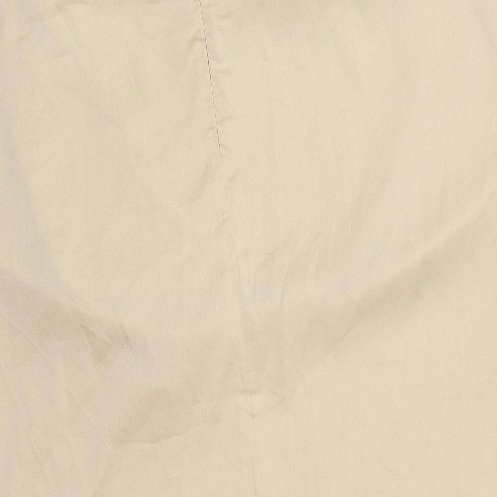 Boohoo Womens Gold Polyester Straight & Pencil Skirt Size 28 Zip