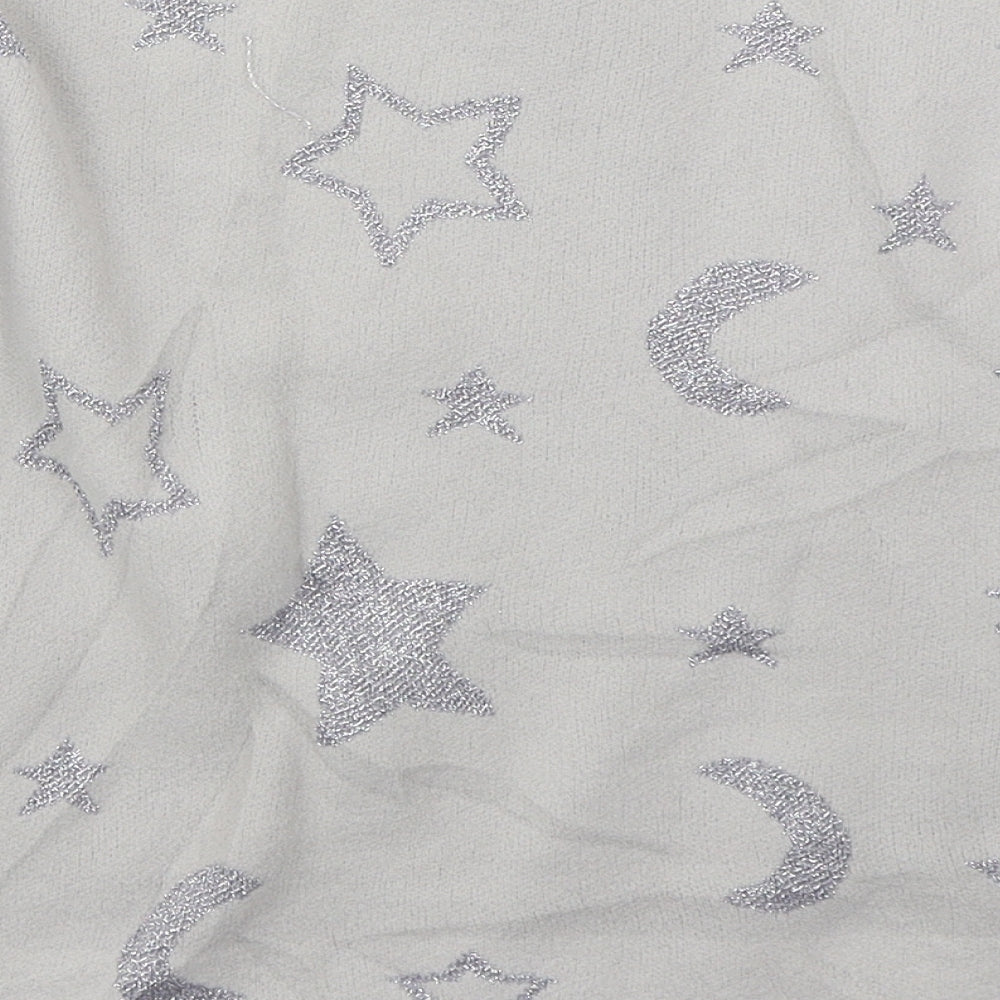 Nula Bug Girls Grey Crew Neck Nylon Pullover Jumper Size 7-8 Years Pullover - Stars and Moons