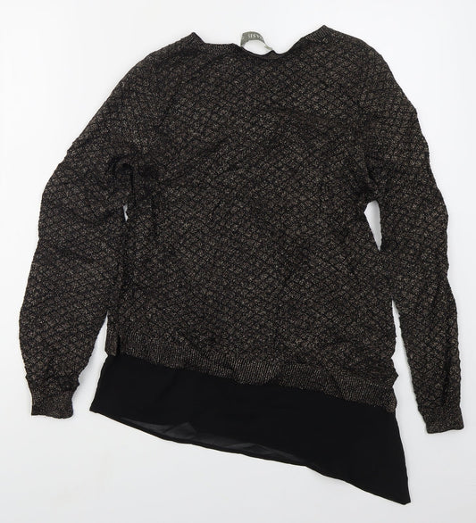 Womens UK Size XS Oasis Gold Pullover Jumper