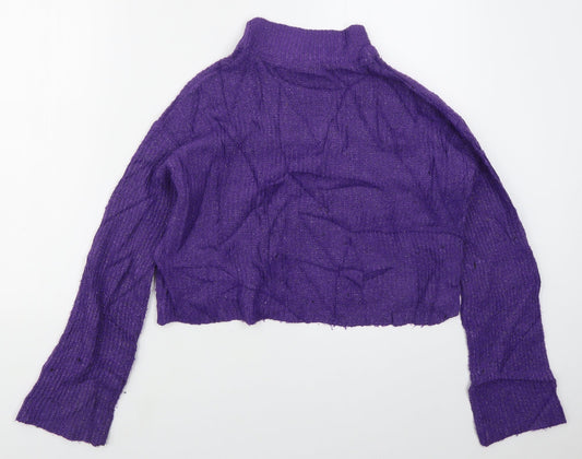 Womens UK Size S H&M Purple Pullover Jumper