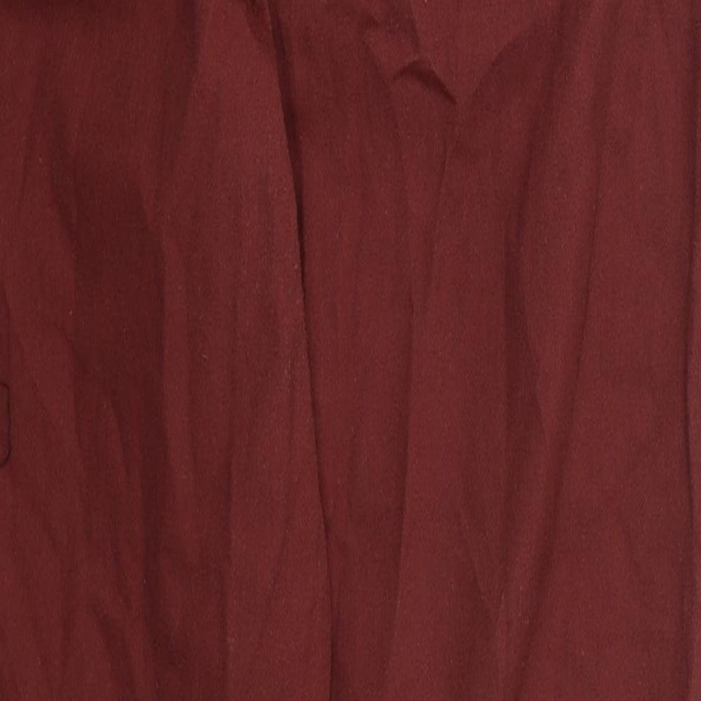 Womens UK Size 10 ASOS Regular Fit Red Trousers