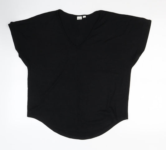 Womens UK Size S Gap Black Jersey T-Shirt