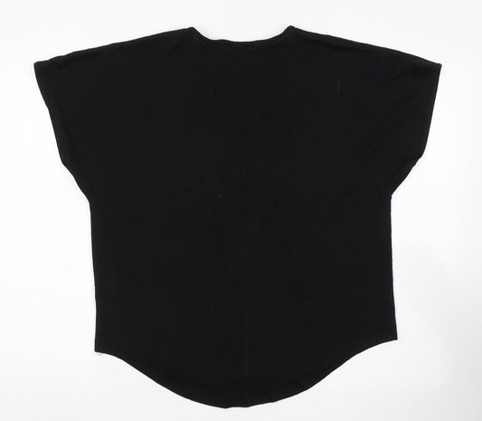 Womens UK Size S Gap Black Jersey T-Shirt