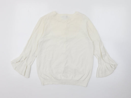 Womens UK Size 10 NEXT Ivory Cardigan Jumper