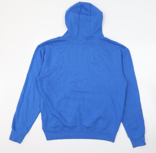 Primark Mens Blue Cotton Pullover Hoodie Size L