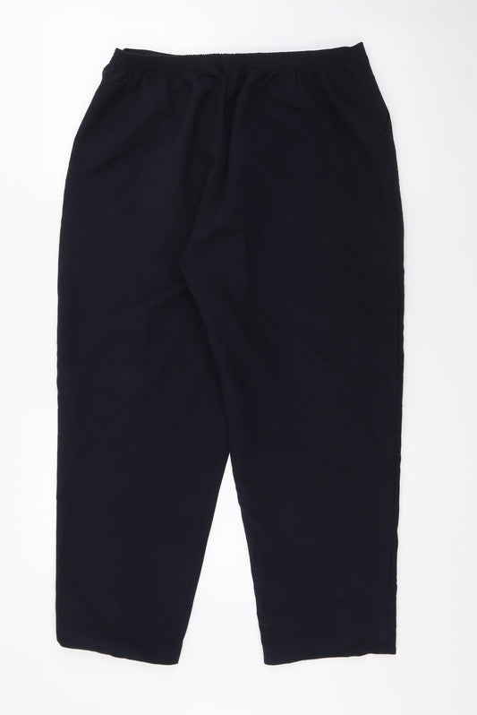 Classics Womens Blue Polyester Trousers Size 16 L23 in Regular