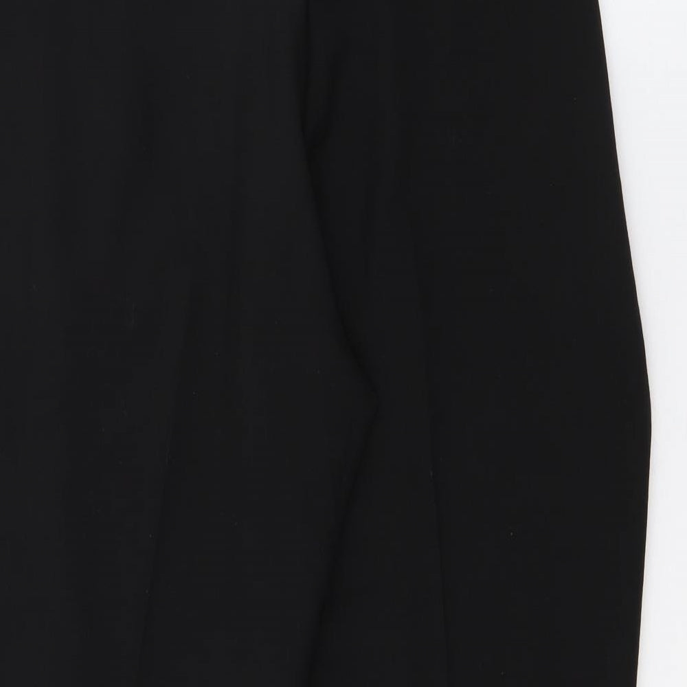 Classic Womens Black Polyester Trousers Size 18 L24 in Regular
