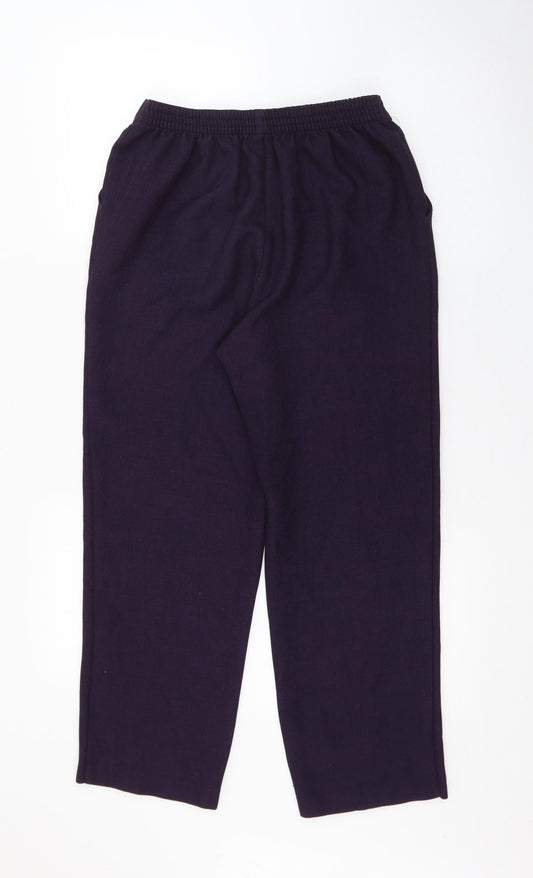 Womens UK Size 10 Marks and Spencer Regular Fit Purple Trousers