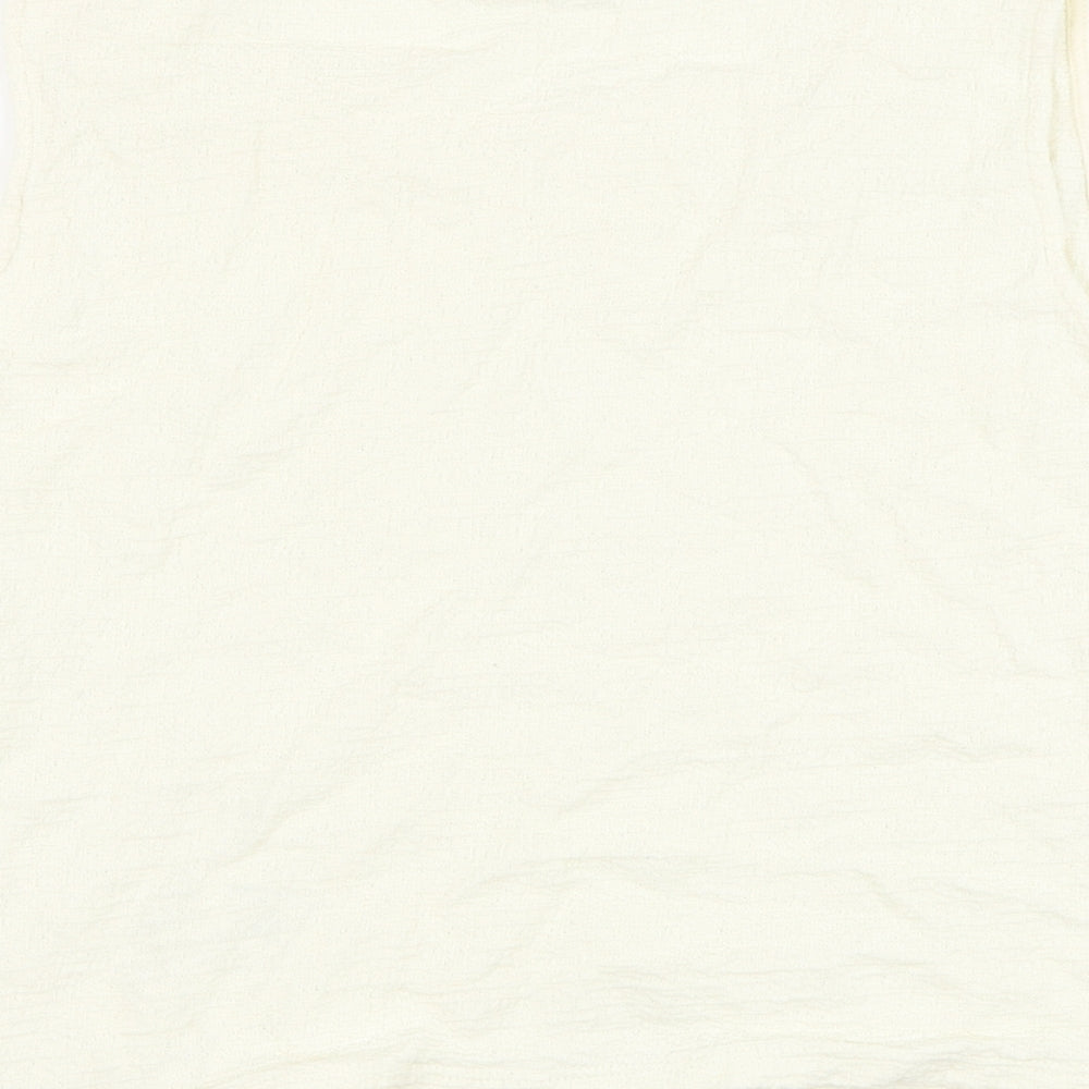 Womens UK Size S Mango Ivory Basic Tank