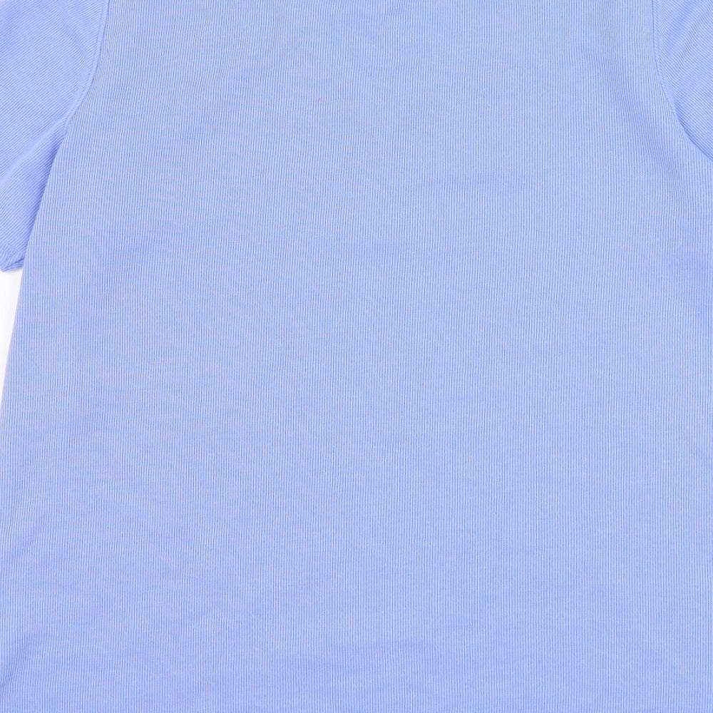Womens UK Size S BM Blue Basic T-Shirt