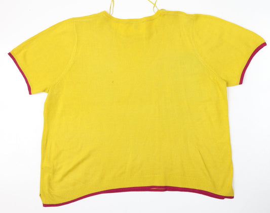 Womens UK Size 20 Bonmarché Yellow Pullover Jumper