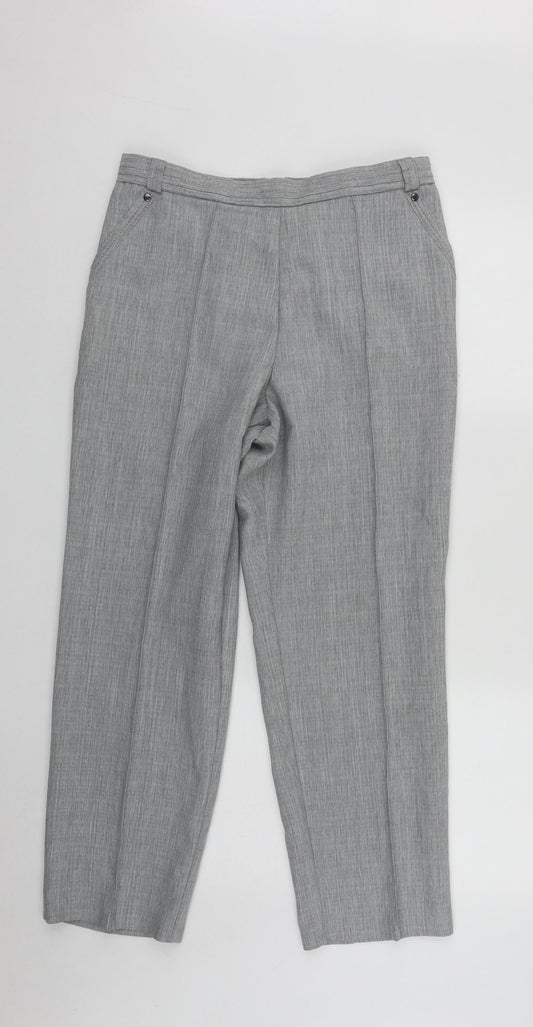 Womens UK Size 12 Marks and Spencer Regular Fit Grey Trousers