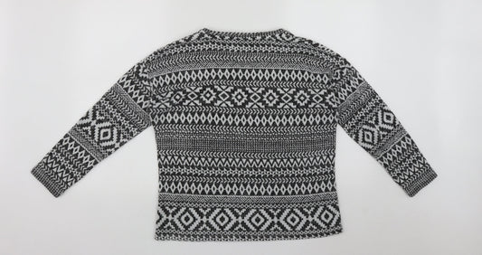 Womens UK Size M Peacocks Multicoloured Pullover Jumper
