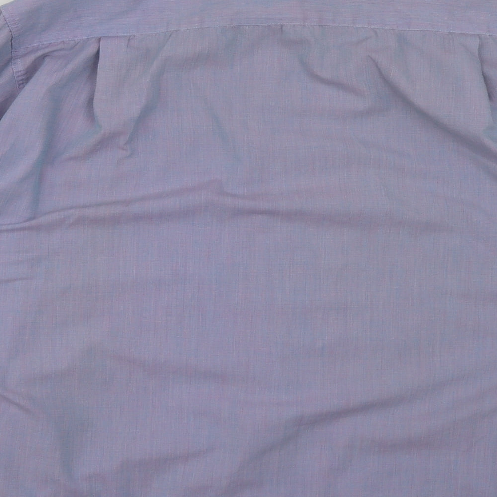 Mens UK Size 15.5 Burton Purple Button-Up Long Sleeve Casual Shirt