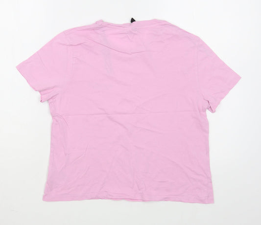 Womens UK Size M H&M Purple Basic T-Shirt