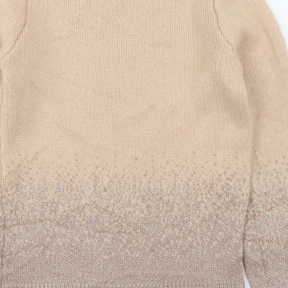Womens UK Size XS Oasis Beige Pullover Jumper