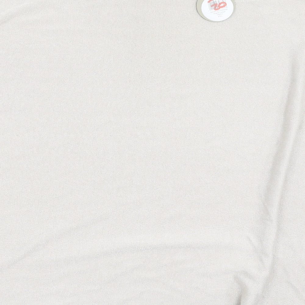 Womens UK Size L Apricot Beige Basic Blouse