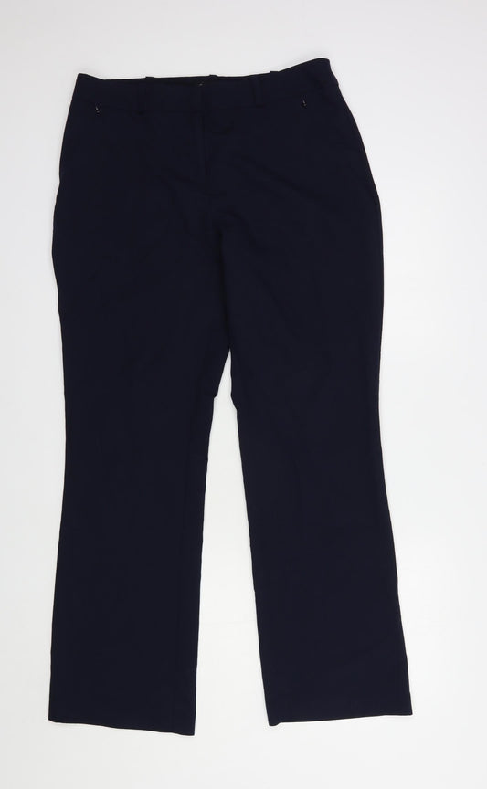Womens UK Size 12 Dunnes Stores Regular Fit Dress Pants Blue Trousers