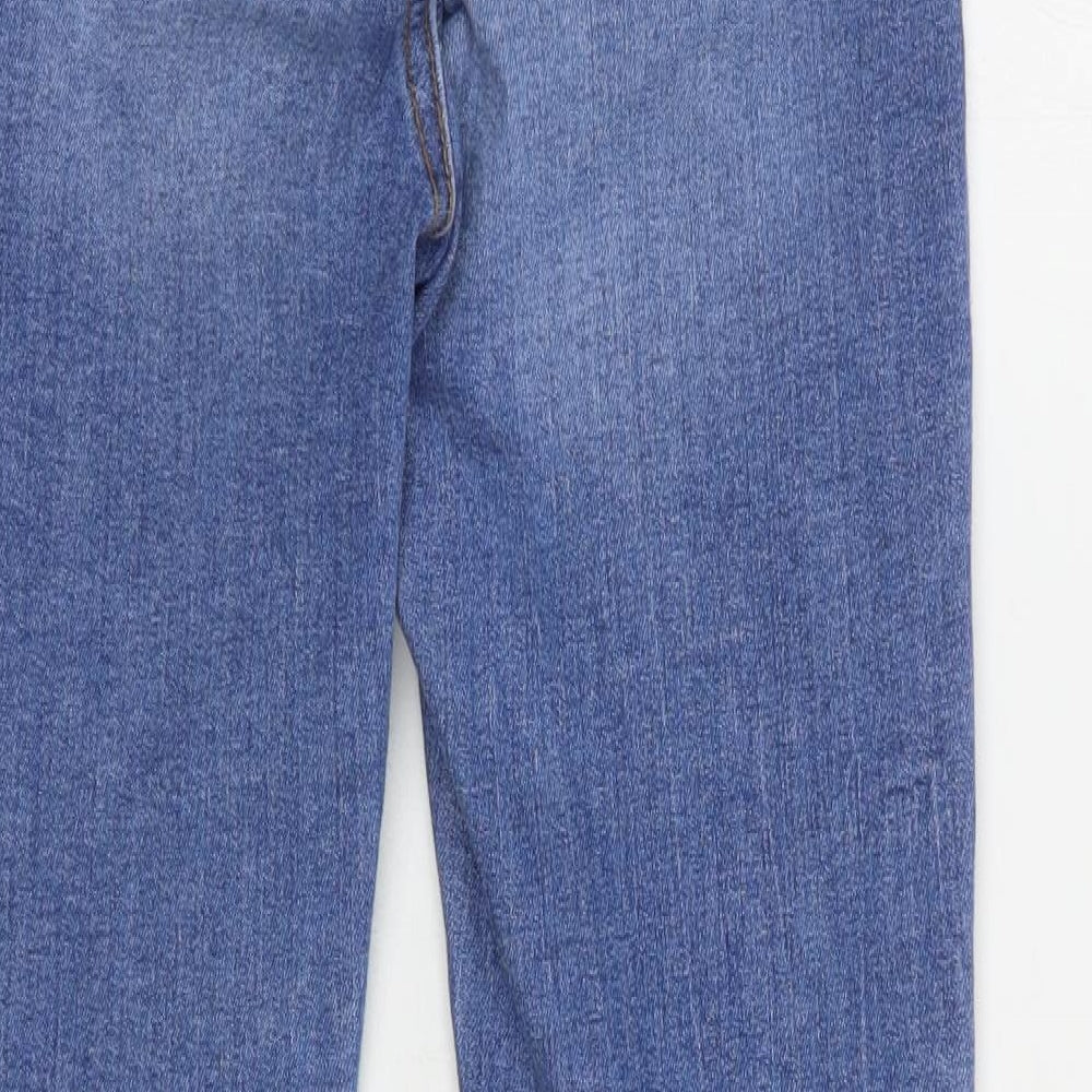 Denim Co. Womens Blue Cotton Skinny Jeans Size 6 L27 in Regular Button