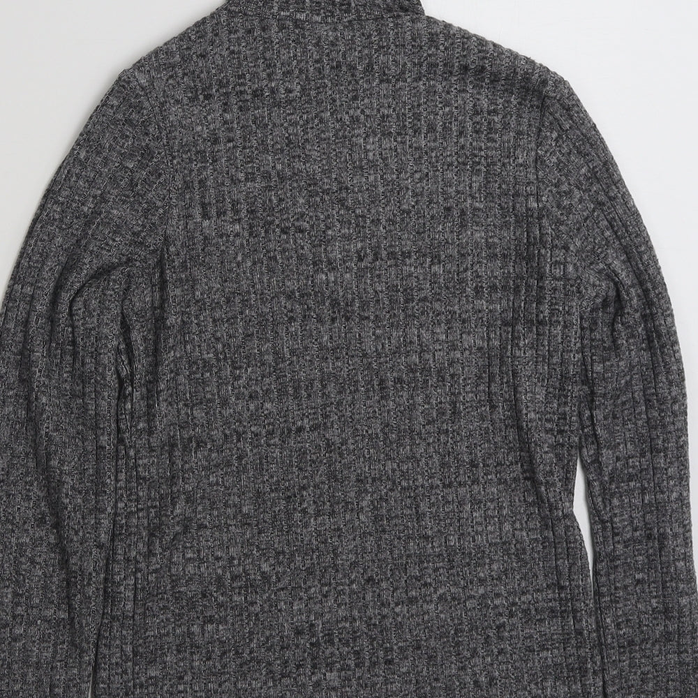 Primark Womens Grey Mock Neck Polyester Pullover Jumper Size 12